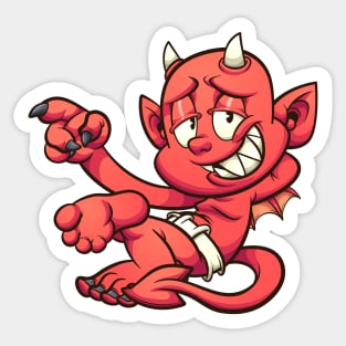 Cartoon devil Sticker